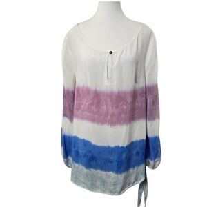 Holding Horses Anthropologie Tie-Dye Peasant Blouse | Long Sleeve | Size L